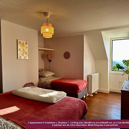 Le Chant Des Sources, Gites Et Chambres D'Hotes Avec Vue A Gimel-Les-Cascades Extérieur photo