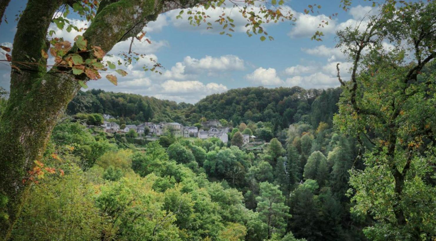 Le Chant Des Sources, Gites Et Chambres D'Hotes Avec Vue A Gimel-Les-Cascades Extérieur photo